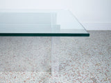 Paul Mayen Aluminum and Glass Coffee Table for Habitat