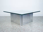 Paul Mayen Aluminum and Glass Coffee Table for Habitat