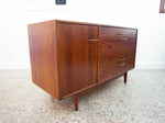 Jens Risom Mid-Size Credenza - Walnut and Brass