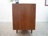 Jens Risom Mid-Size Credenza - Walnut and Brass