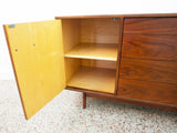 Jens Risom Mid-Size Credenza - Walnut and Brass