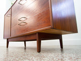 Jens Risom Mid-Size Credenza - Walnut and Brass