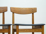 Oak and Black Leather Øresund Dining Chairs by Børge Mogensen