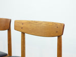 Oak and Black Leather Øresund Dining Chairs by Børge Mogensen