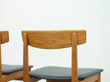 Oak and Black Leather Øresund Dining Chairs by Børge Mogensen