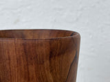 Vintage Hand-Turned Solid Teak Wood Cup