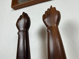 Brazilian Jacaranda Rosewood Hand Sculptures by Jac Arte