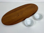 Teak Serving Platter with Bowls by Jens Quistgaard for Dansk