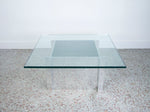 Paul Mayen Aluminum and Glass Coffee Table for Habitat