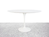 Eero Saarinen 48" Tulip Dining table for Knoll International - White Laminate