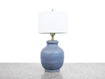 Lee Rosen Mid Century Modern Blue Ceramic Table Lamp