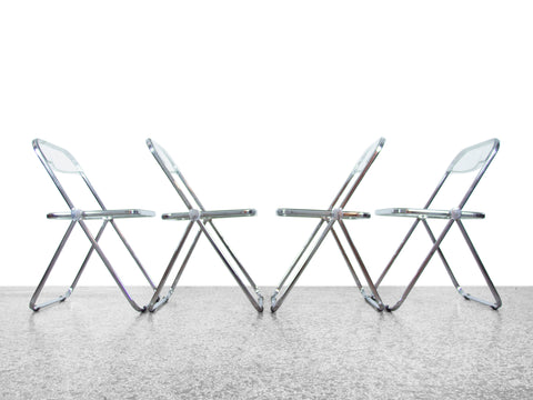 Giancarlo Piretti "Plia" Folding Chairs for Castelli - Set of Four