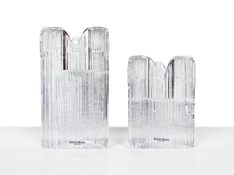 Kosta Boda "Skyline" Candleholders by Anna Ehrner - Pair