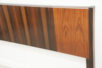 Milo Baughman Mixed Woods Rosewood and Walnut King Headboard