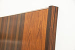 Milo Baughman Mixed Woods Rosewood and Walnut King Headboard