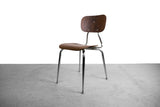 Walnut and Chrome Molded Plywood Side Chair