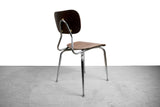 Walnut and Chrome Molded Plywood Side Chair