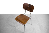 Walnut and Chrome Molded Plywood Side Chair