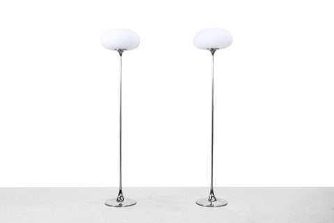 Chrome Mushroom Floor Lamps by Laurel Lamp Co  - Mid Century Modern