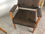 Pair of Mid Century Upholstered Armchairs by Eck Adams