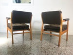 Pair of Mid Century Upholstered Armchairs by Eck Adams