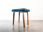 Vintage Bentwood Upholstered Stool by