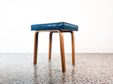 Vintage Bentwood Upholstered Stool by