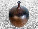 Vintage Black Walnut Turned Wood Bud Vase