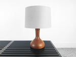 Vintage Wood Turned Teak Table Lamp