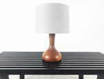 Vintage Wood Turned Teak Table Lamp