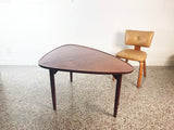 Danish Modern 3 Legged Teak Occasional Table