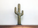 Brutalist Torch-Cut Cactus Sculpture