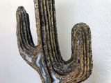 Brutalist Torch-Cut Cactus Sculpture