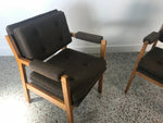 Pair of Mid Century Upholstered Armchairs by Eck Adams