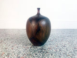 Vintage Black Walnut Turned Wood Bud Vase