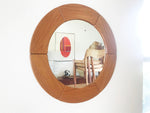 Danish Modern Segmented Teak Circular Mirror