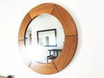 Danish Modern Segmented Teak Circular Mirror