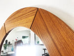 Danish Modern Segmented Teak Circular Mirror