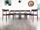 Arne Hovmand Olsen Danish Teak Dining Chairs for Mogens Kold