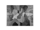 Original abstract oil painting on canvas by Jeffery Stuart - Monochrome