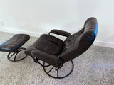 Ekorness Stressless Recliner with Ottoman - Vintage 1970s