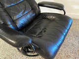 Ekorness Stressless Recliner with Ottoman - Vintage 1970s