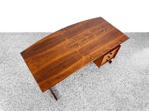 Vintage Brazilian Rosewood Desk - Mid Century Modern