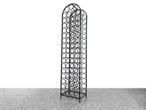 Arthur Umanoff Wrough Iron 67 Bottle Wine Rack