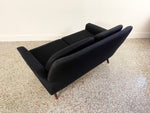 Folke Ohlsson for DUX Two-Seat Sofa - Original Black Wool Upholstery