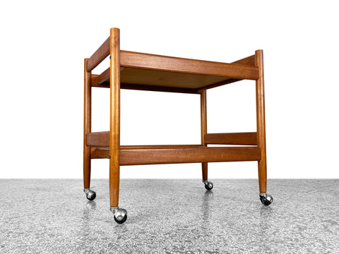 Mid Century Danish Modern Teak Bar Cart