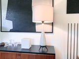 Atomic Mid Century Modern Ceramic Table Lamp with Tripod Base