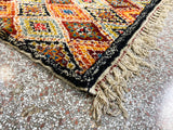 Vintage 5x7 Morrocan Wool Shag Rug - Hand Knotted