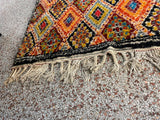 Vintage 5x7 Morrocan Wool Shag Rug - Hand Knotted