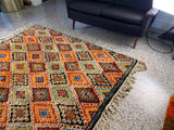 Vintage 5x7 Morrocan Wool Shag Rug - Hand Knotted
